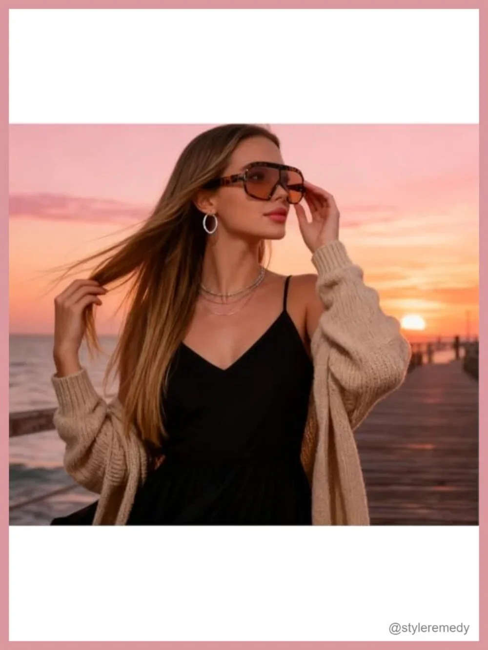 Oversized Square Sunglasses UV400 Shield Plastic Frame Unisex Retro Eyewear